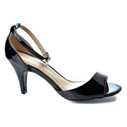 Peep Toe Ankle Strap Kitten Heel