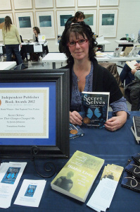 Jamie at a book fair.