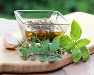Chimichurri made from fresh herbs.