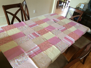 full laid out quilt