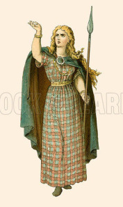 Artist concept of what Boudicca might have looked like.