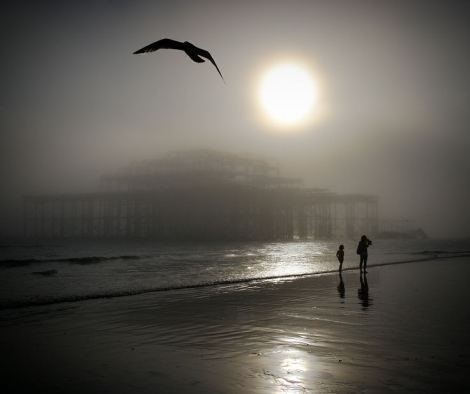 west pier sea fog