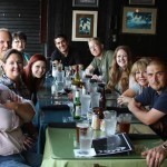 Dinner at Cajuns in Little Rock, AR with unusual large family gathering a couple nights before Mom's funeral.