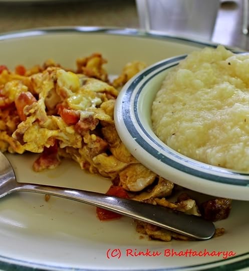 Scrambled Eggs with Ham And Tomatoes