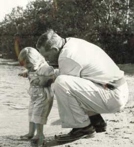 Carrie and her dad Bob Swain at the lake