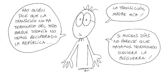 Viñeta de humor gráfico sobre el final de la Transición española.