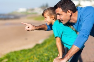 http://www.dreamstime.com/stock-photo-father-daughter-beach-little-looking-ocean-morning-image31069720