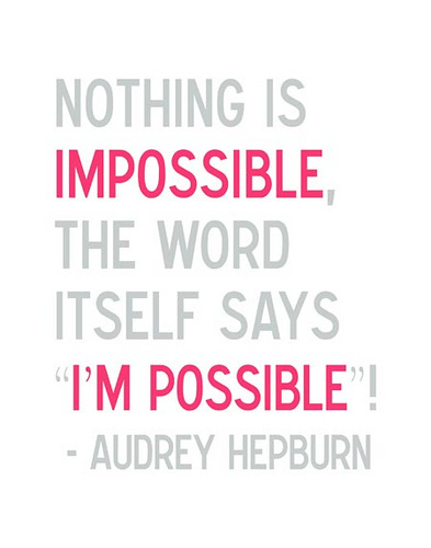 I’m Possible - Audrey Hepburn Quote | VisualizeUs