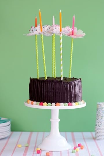 DIY flower bobeches via Oh Happy Day