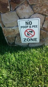 If you were a dog you'd look at the images and think- Poop and Pee Zone. Right?