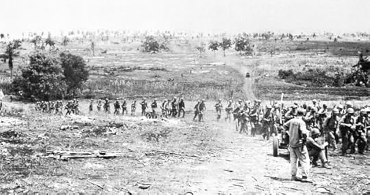 US troops moving inland on Saipan, June 1944 (US Army Center of Military History)