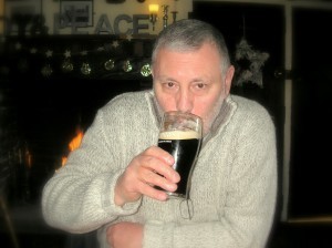 Tim Ellis Enjoying a Pint