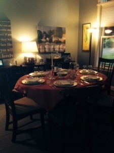 one of our three dressed-up tables!