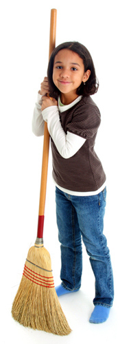 kids helping around house