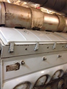 This is one of the engines in a tug boat. According to Jon, the engines in a massive cargo ship stretch 1-2 stories high and are 50 feet wide. CAN YOU EVEN CONCEIVE OF AN ENGINE THAT BIG?!?!?!