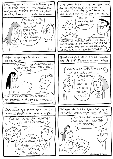 Cómic sobre los expertos y su falibilidad.