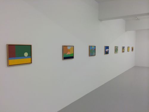 Some of Etel Adnan's paintings at Mathaf