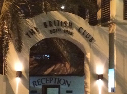 The British Club, a throwback to (fairly recent) Colonial times, where shepherd's pie and mushy peas are served up poolside.