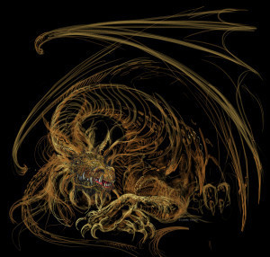 This awesome dragon drawing was donated by the amazing Lynette Yencho. http://www.lynettestudio.com/