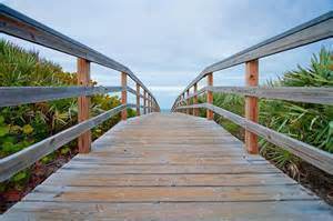 Find a boardwalk across the dunes and before long...