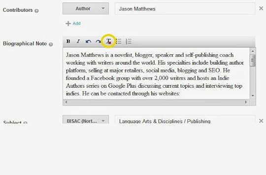 Remove formatting button