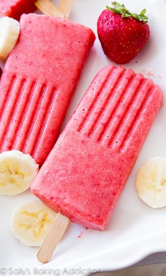 Healthy strawberry banana popsicles made with only 3 ingredients. Beat the heat with a skinny treat this summer!