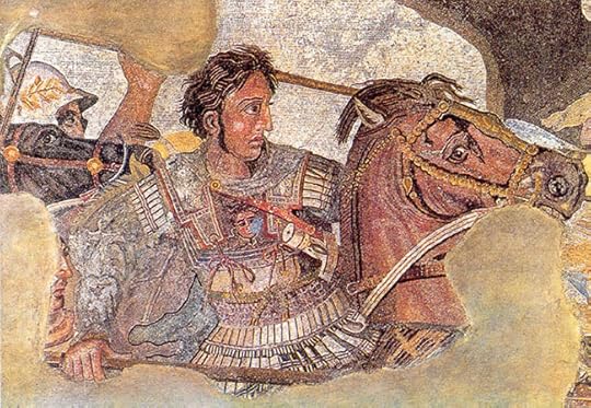Detail of the Alexander Mosaic, representing Alexander the Great on his horse. Public Domain via Wikimedia Commons.