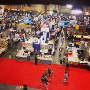 Overhead view of the main hall.