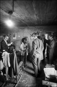 Robert Kennedy touring the Delta -- Photograph by Jim Lucas