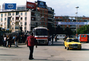 The public square in Tirana, Albania
