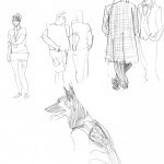random people (and dog) sketches