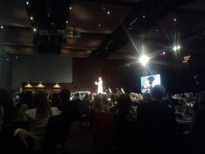 Abby speaking at the 2014 Detlef Schrempf Gala Auction