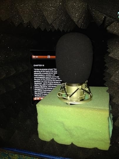 Izolda's little sound booth during the recording of Ocean City Lowdown