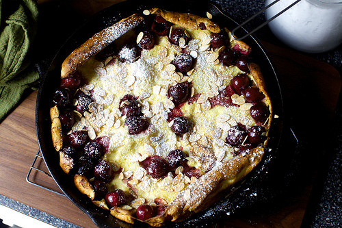 cherry almond dutch baby