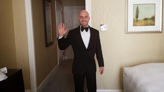 Benjamin Rubenstein wearing tuxedo for Man & Woman of the Year