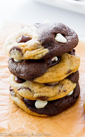 Soft-baked and completely irresistible chocolate chip cookies swirled with chocolate white chocolate cookies! sallysbakingaddiction.com