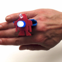 LED binder clip bling-ring