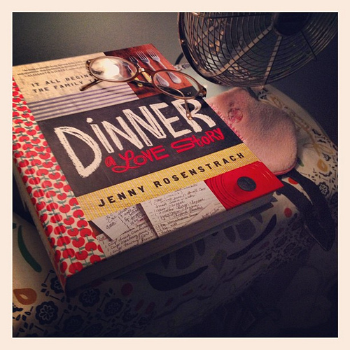 Bedside table. Awesome book.