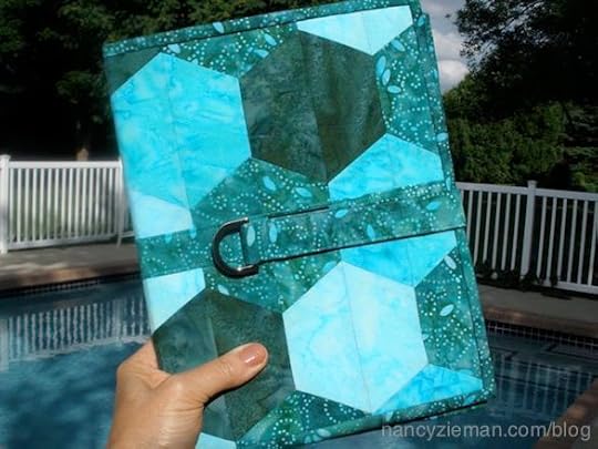 Nancy Zieman Tablet Keeper Template with Faux Hexagon Patchwork