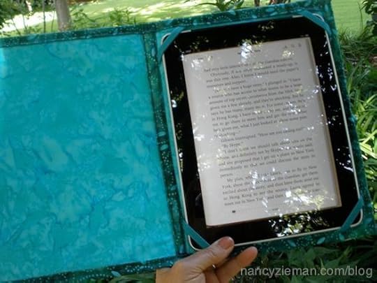 Nancy Zieman's Tablet Keeper Template with Faux Hexagon Patchwork