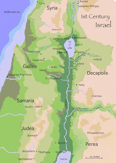 1st C Israel, map by C. L. Francisco