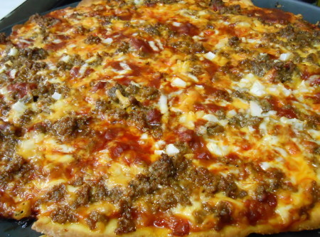 Thin Crust Beef Enchilada Pizza Recipe