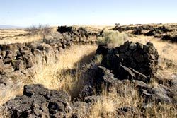 Fortifications along the way to Hardin Butte
