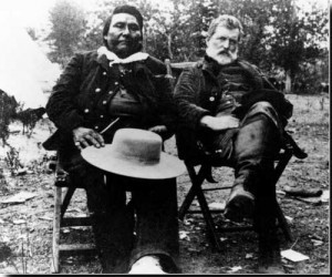 Chief Joseph and Col. John Gibbon met again on the Big Hole Battlefield site in 1889.