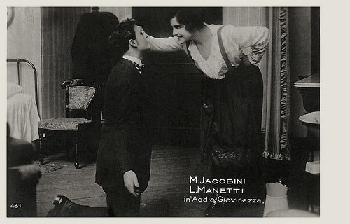 Maria Jacobini and Lido Manetti in Addio giovinezza