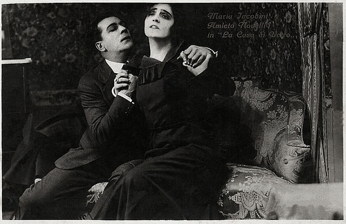 Maria Jacobini and Amleto Novelli in La casa di vetro