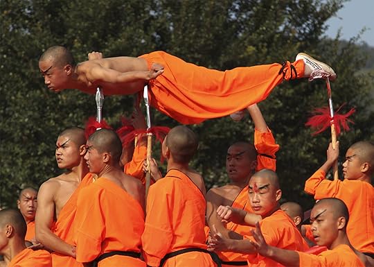 Shaolin monks perform qigong demonstration