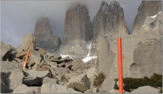Hiking in Patagonis near the top of the towers