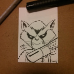 Rocket Raccoon Sketch Card