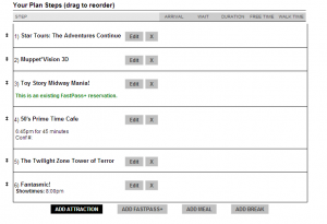 First, click Add Attraction at the bottom of the screen.